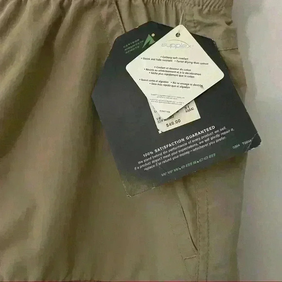 Eastern Mountain Sports Men’s Nylon Cargo Pants Tan Size 38 x 32” - Picture 5 of 11